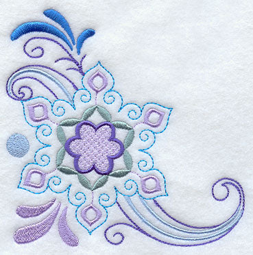 Vintage Jacobean Snowflake Corner