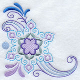 Vintage Jacobean Snowflake Corner