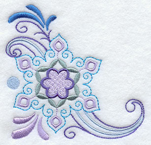 Vintage Jacobean Snowflake Corner