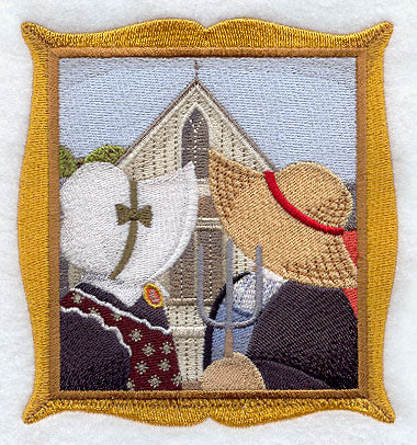 American Gothic Sunbonnet Sue and Fisherman Fred