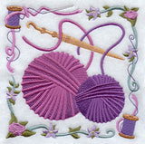 Crochet Needle and Yarn Collage