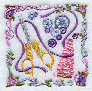 Scissors and Buttons Collage