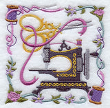 Sewing Machine and Scissors Collage