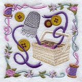 Sewing Box and Buttons Collage