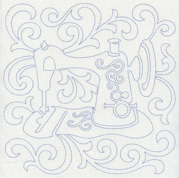 Sewing Machine Quilting Square (Single Run)
