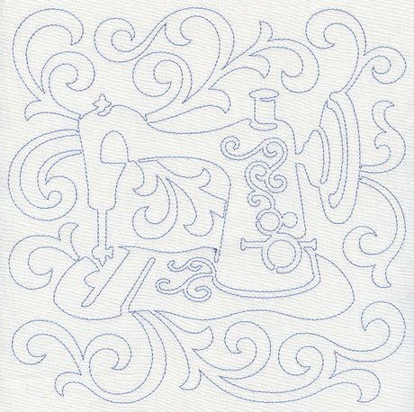 Sewing Machine Quilting Square (Single Run)