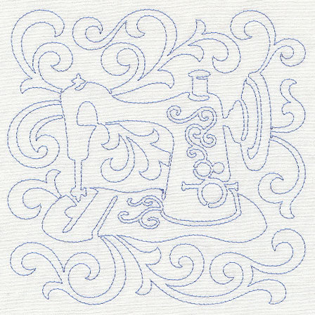 Sewing Machine Quilting Square (Single Run)