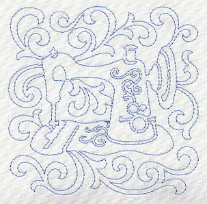 Sewing Machine Quilting Square (Single Run)