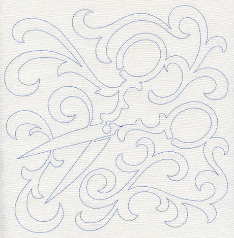 Scissors Quilting Square (Single Run)