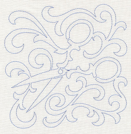 Scissors Quilting Square (Single Run)