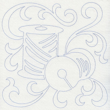 Thread Spools Quilting Square (Single Run)