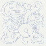 Thread Spools Quilting Square (Single Run)