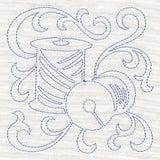 Thread Spools Quilting Square (Single Run)