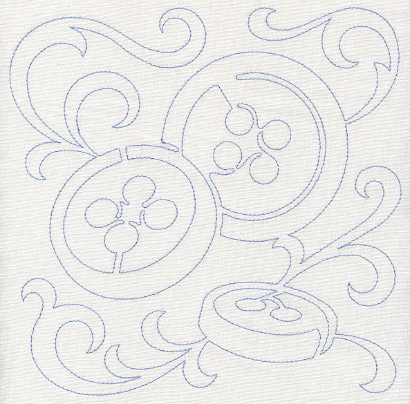 Buttons Quilting Square (Single Run)