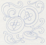 Buttons Quilting Square (Single Run)