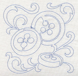 Buttons Quilting Square (Single Run)