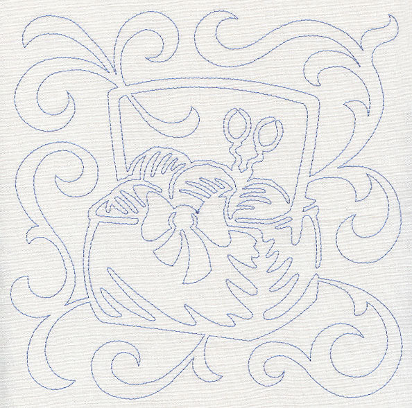 Sewing Basket Quilting Square (Single Run)