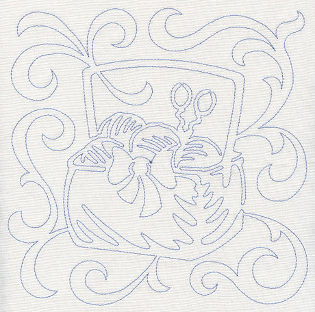 Sewing Basket Quilting Square (Single Run)