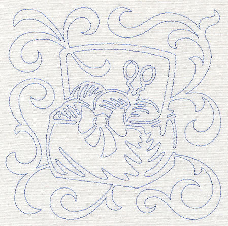 Sewing Basket Quilting Square (Single Run)