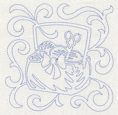 Sewing Basket Quilting Square (Single Run)