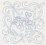Sewing Basket Quilting Square (Single Run)