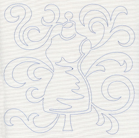 Dress Form Quilting Square (Single Run)