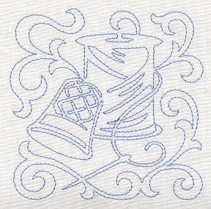 Thread and Thimble Quilting Square (Single Run)