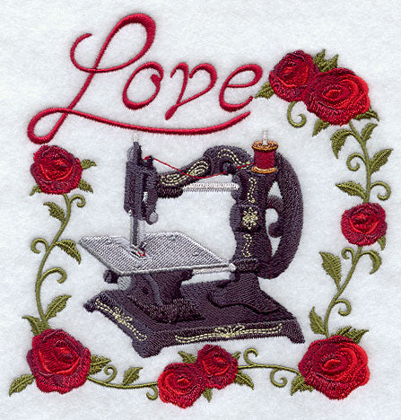 Love and Antique Sewing Machine