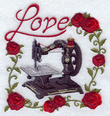 Love and Antique Sewing Machine