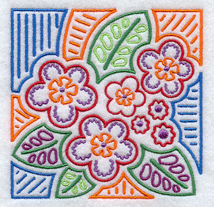 パナマで購入　モラ Mola Panama Rose Square – Embroidery Library