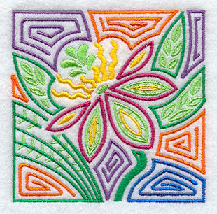 Mola Passion Flower Square