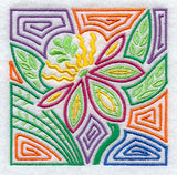 Mola Passion Flower Square