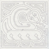 Mola Snake Quilting Square (Single Run)