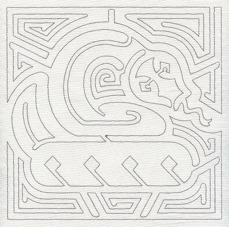 Mola Snake Quilting Square (Single Run)