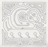 Mola Snake Quilting Square (Single Run)