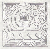 Mola Snake Quilting Square (Single Run)