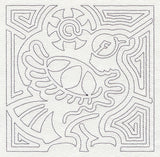 Mola Hawk Quilting Square (Single Run)