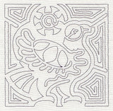 Mola Hawk Quilting Square (Single Run)