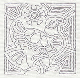 Mola Hawk Quilting Square (Single Run)