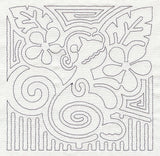 Mola Monkey Quilting Square (Single Run)