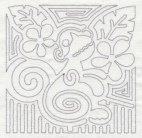 Mola Monkey Quilting Square (Single Run)