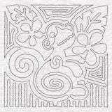 Mola Monkey Quilting Square (Single Run)