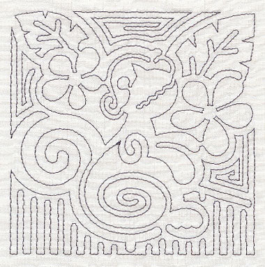 Mola Monkey Quilting Square (Single Run)