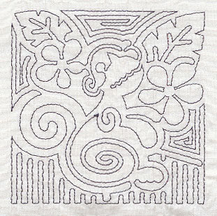 Mola Monkey Quilting Square (Single Run)