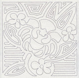 Mola Holy Ghost Orchid Quilting Square (Single Run)