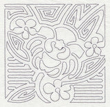 Mola Holy Ghost Orchid Quilting Square (Single Run)