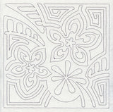 Mola Frangipani Quilting Square (Single Run)