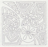 Mola Frangipani Quilting Square (Single Run)