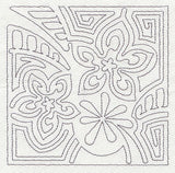 Mola Frangipani Quilting Square (Single Run)