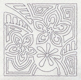 Mola Frangipani Quilting Square (Single Run)